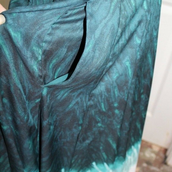 WHBM * POCKETS! * Dip Dye Fit-And-Flare Dress ELASTIC BACK, ADJUSTABLE STAPS 14 - Picture 7 of 11